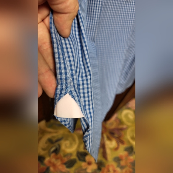 Men's Pink - Thomas Pink Jermyn Street London Blue and White Check Plaid sz 16.5 - Picture 7 of 7